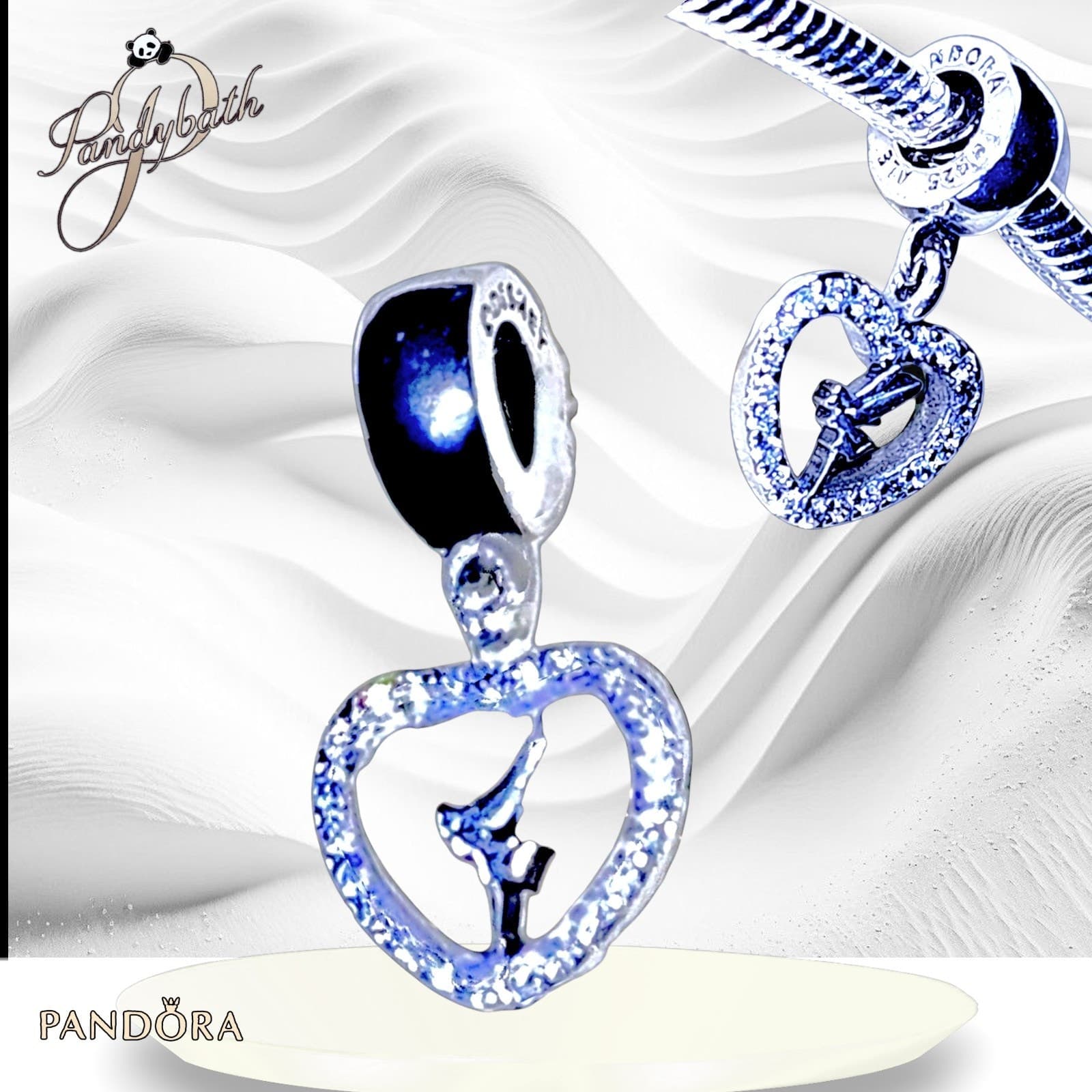 Pandora Disney Tinkerbell Dangle Charm, With 14k Gold US SELLER