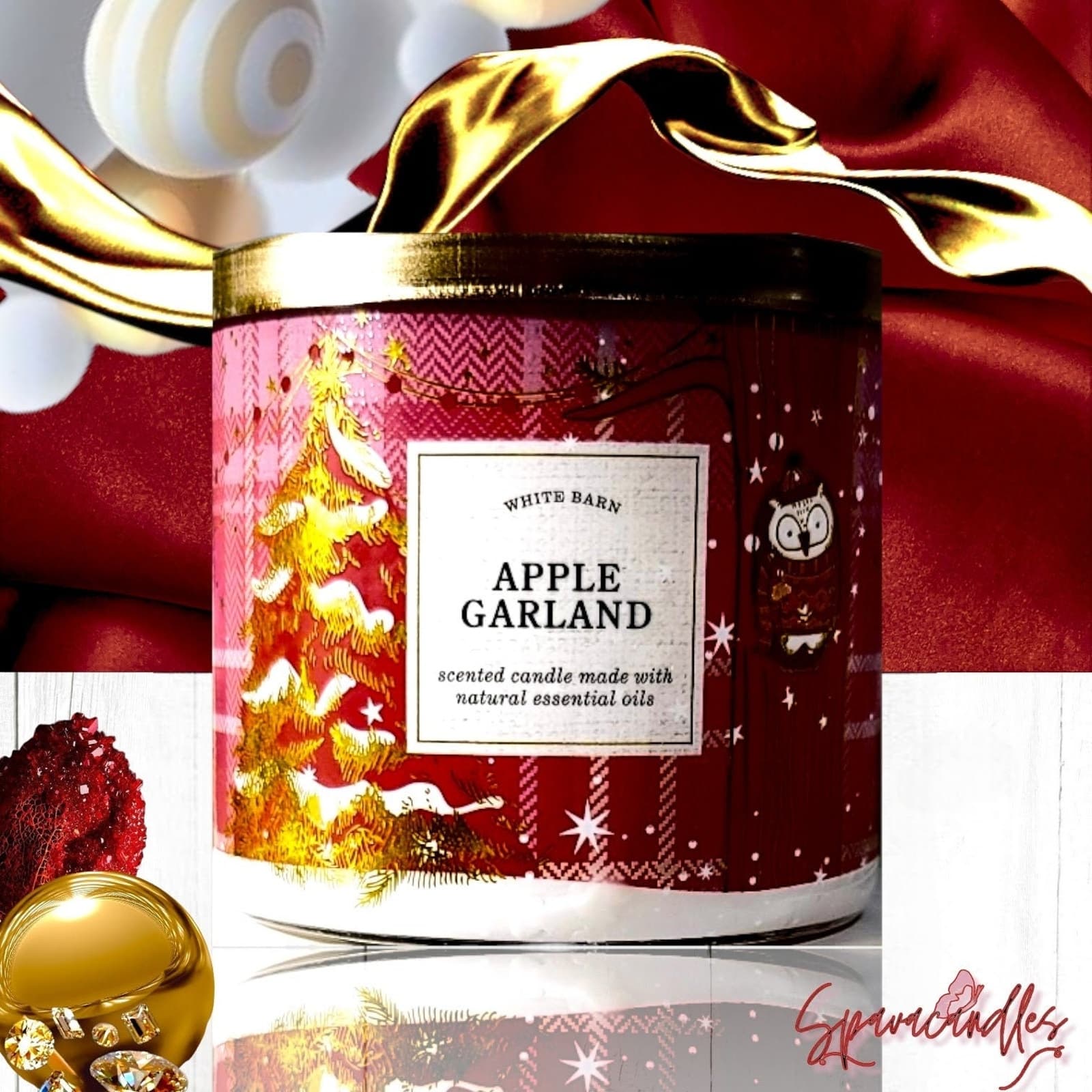 Bath & Body Works Apple Garland 3 Wick Candle