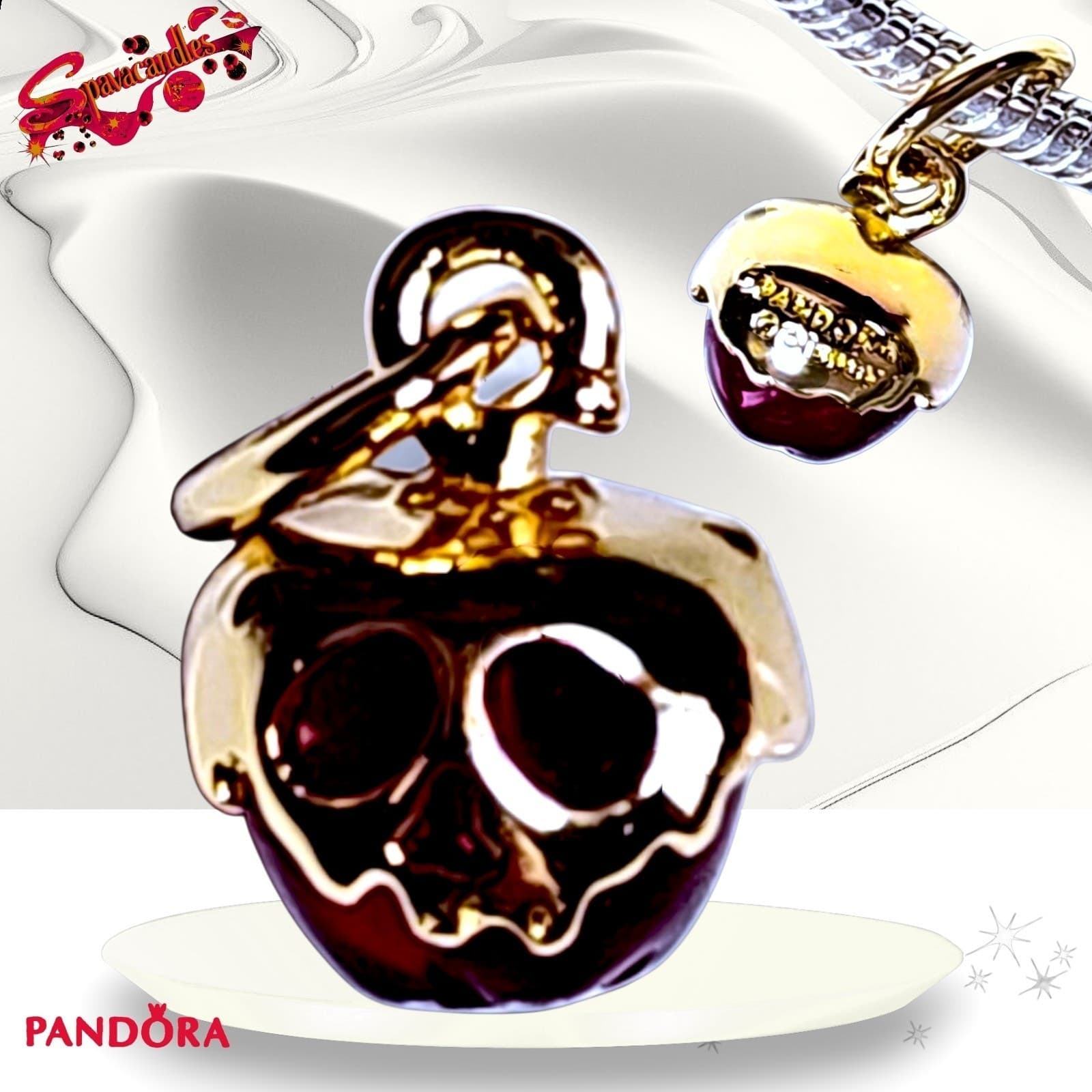 PANDORA Disney Villains Evil Queen Apple Dangle Charm 763421C01 US SELLER
