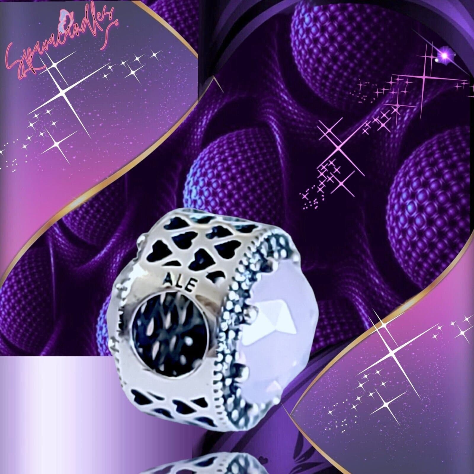 New Pandora Silver Radiant Hearts Pink Crystal Charm 791725nop Us seller