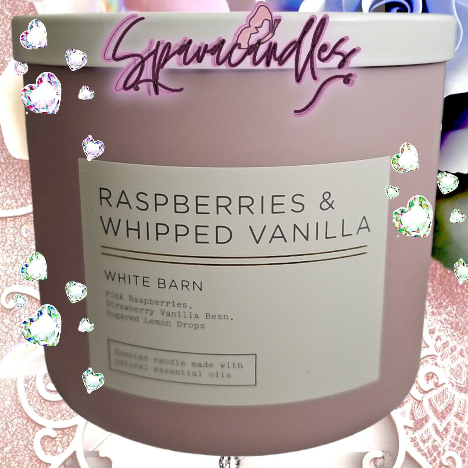 Bath & Body Works Raspberries & Whipped Vanilla 3 Wick Candle 2022