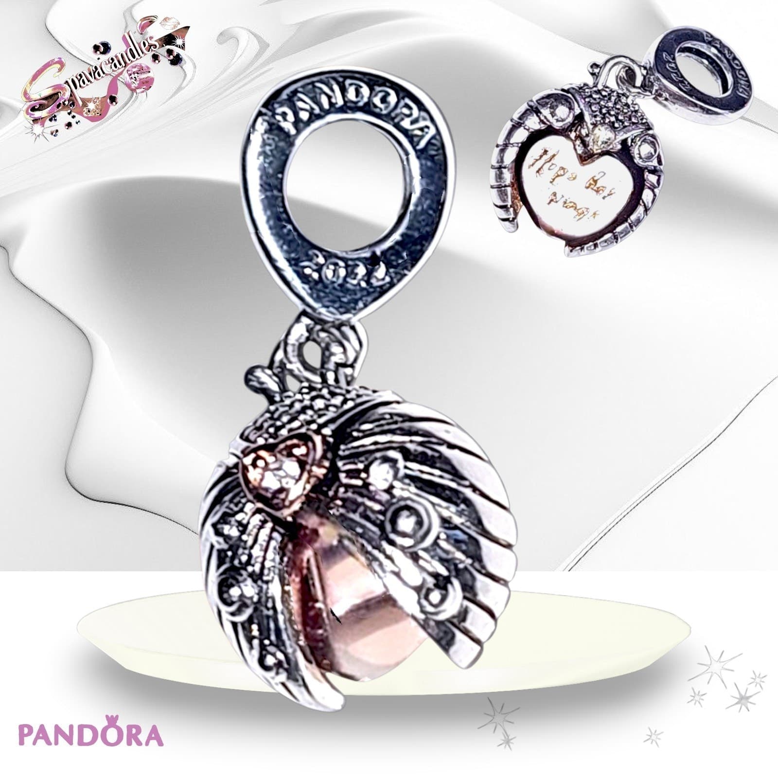 Pandora Club 2022 Ladybird & Heart Dangle Charm 780072C01 US SELLER