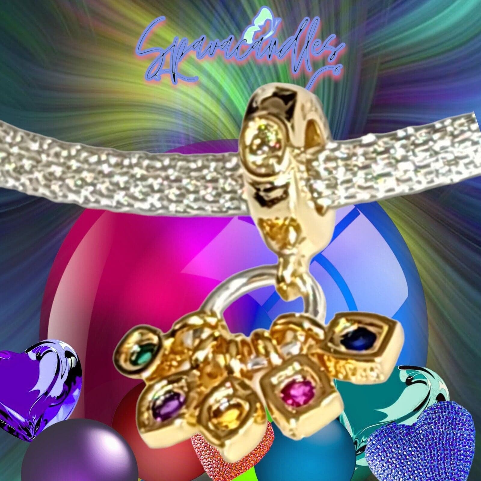 Pandora The Avengers Infinity Stone Charm 760774c01 Us Seller