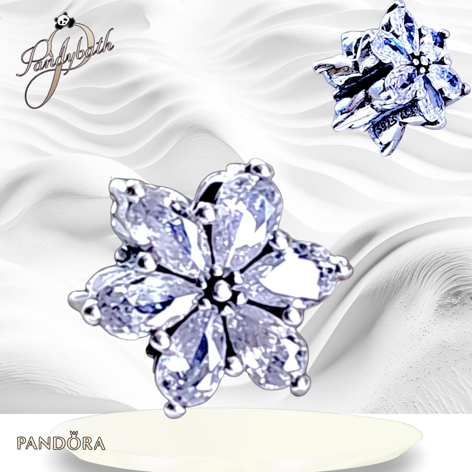 PANDORA 925 Ale Sparkling Herbarium Cluster Charm 792623C01 US SELLER