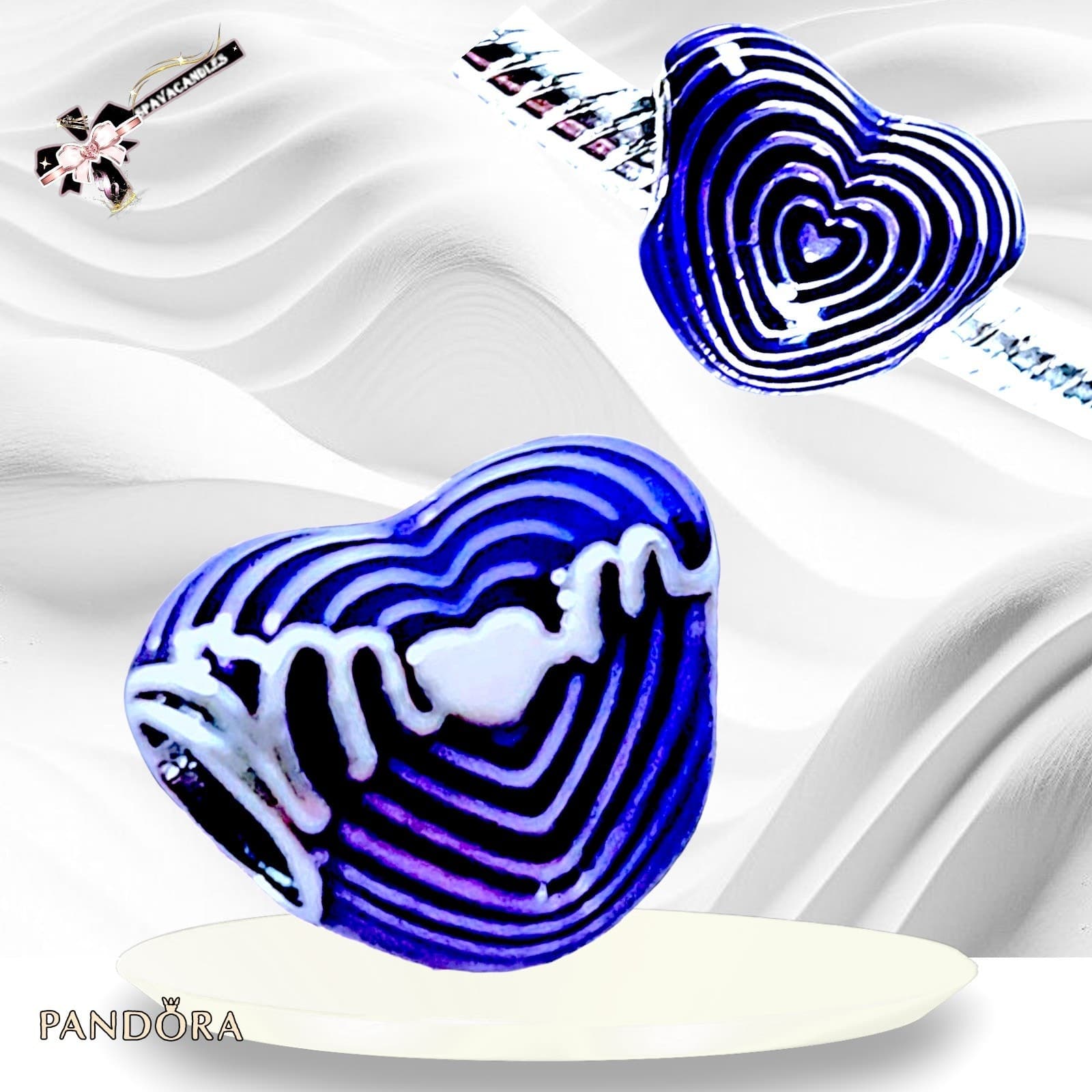 PANDORA Purple Love Mom Heart Charm Pendant 791160C01 US SELLER