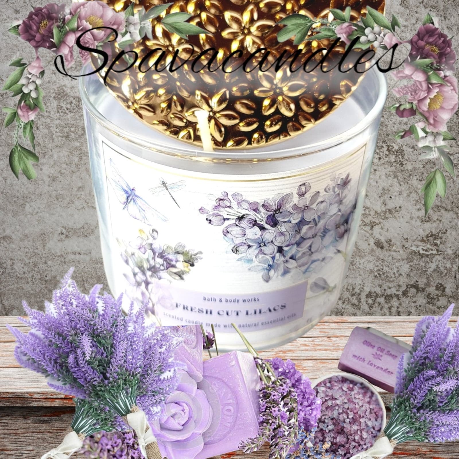 Bath & Body Works Fresh cut lilacs 3 Wick Candle 2022