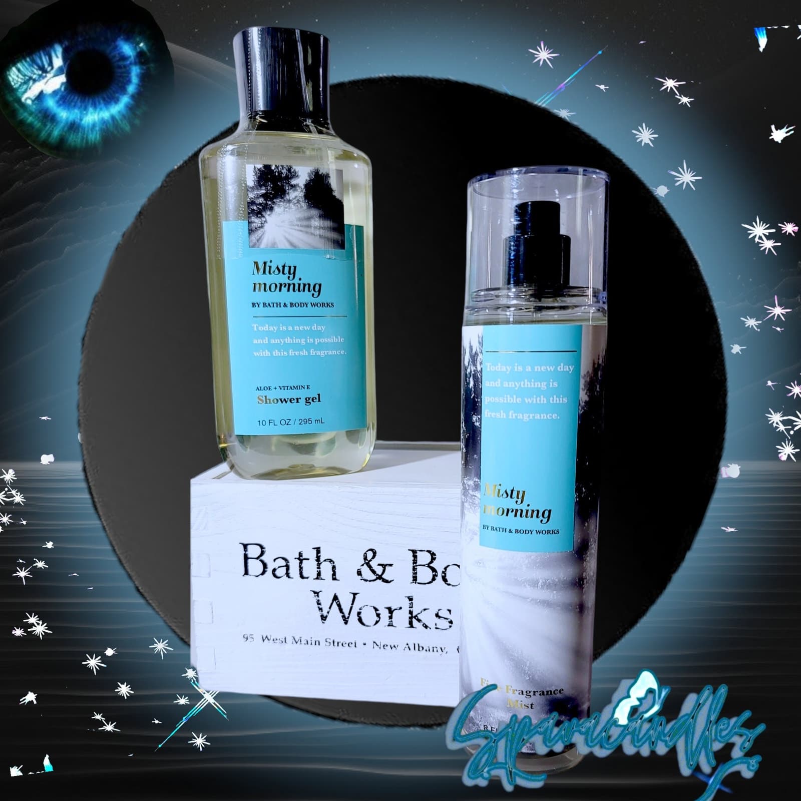 Bath & Body Works Misty morning Body Mist Body Wash Gift Set of 2