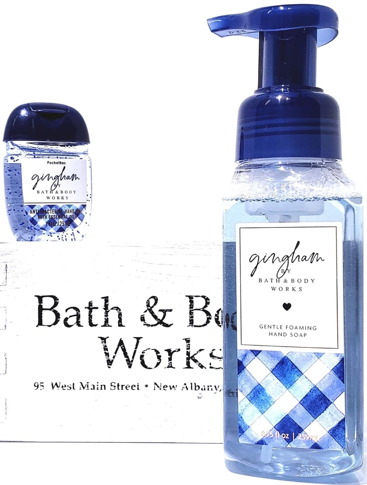 Bath & Body Works Gingham Pocketbac Foaming Hand Soap Gift Set of 2