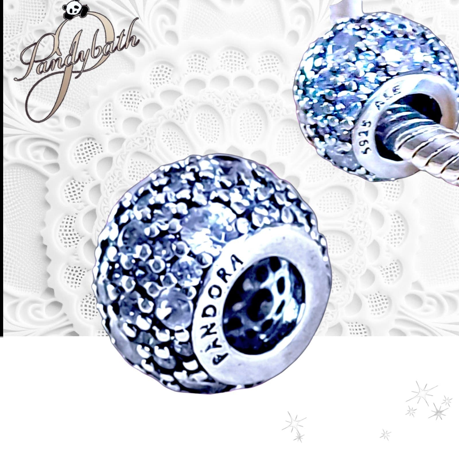 Pandora Clear Pave Lights CZ Charm #791051CZ US SELLER
