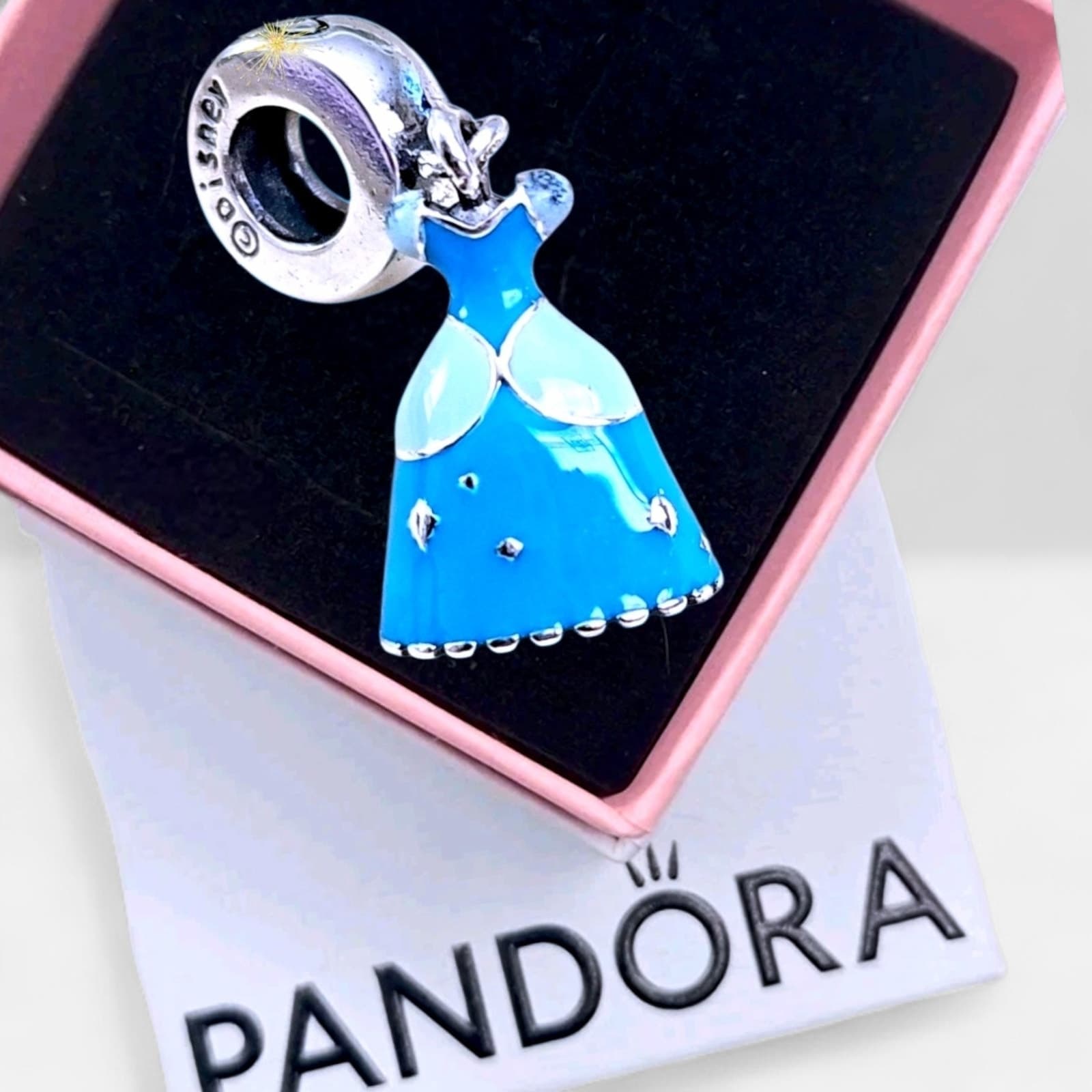 Pandora Disney Cinderella Dress Dangle Charm US SELLER