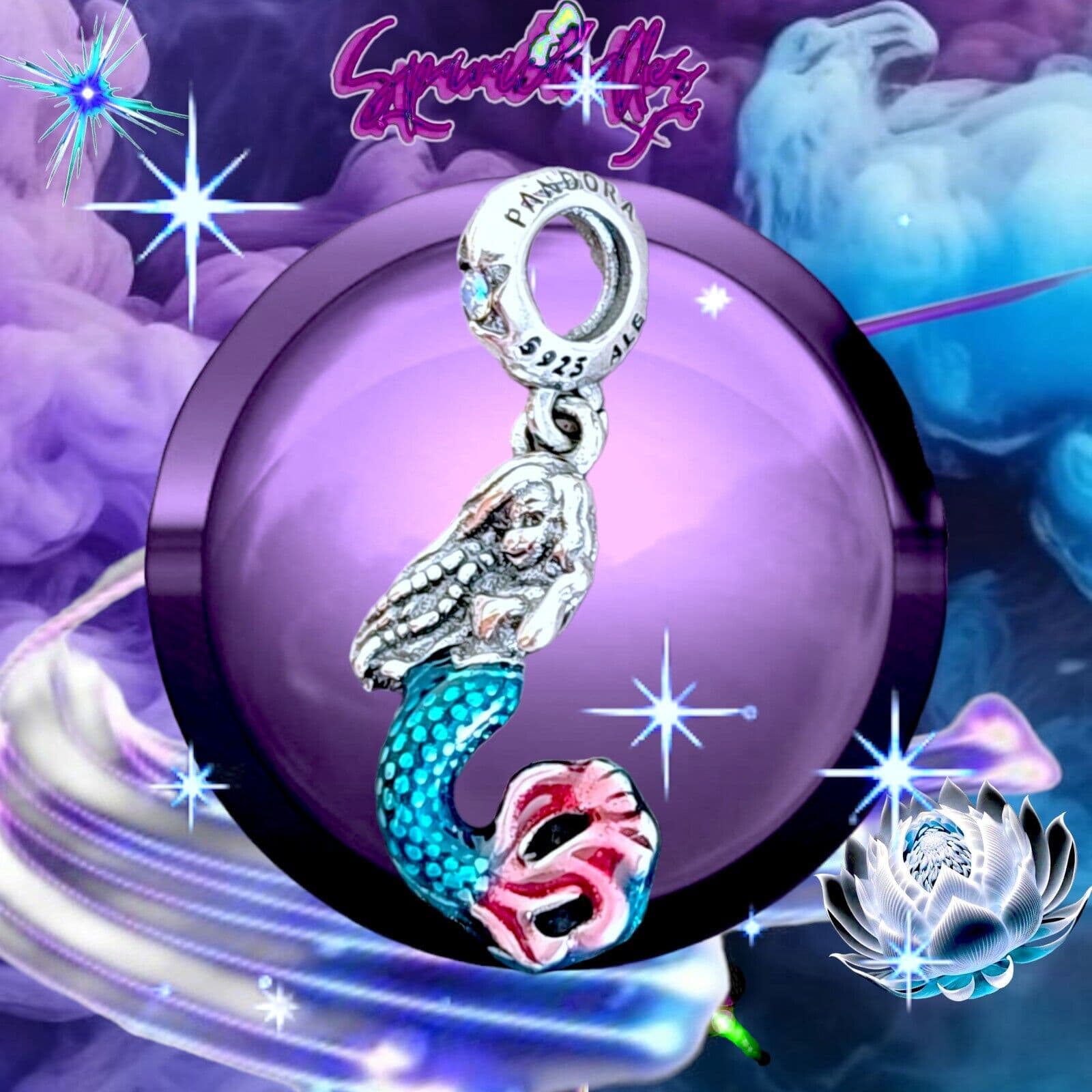 New Pandora Mermaid Ariel Charm US Seller 792695C01