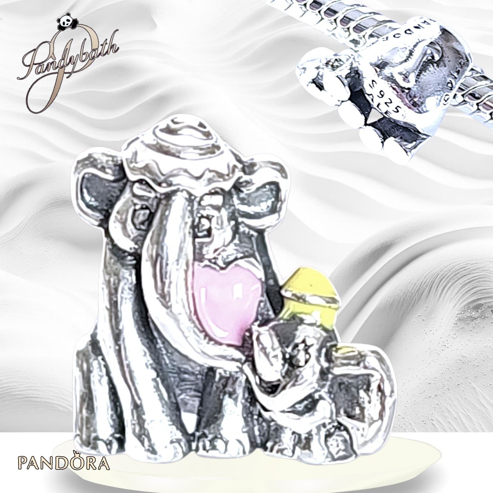 PANDORA 925 Disney Dumbo & Mom Mrs. Jumbo Charm 793751C01 US SELLER