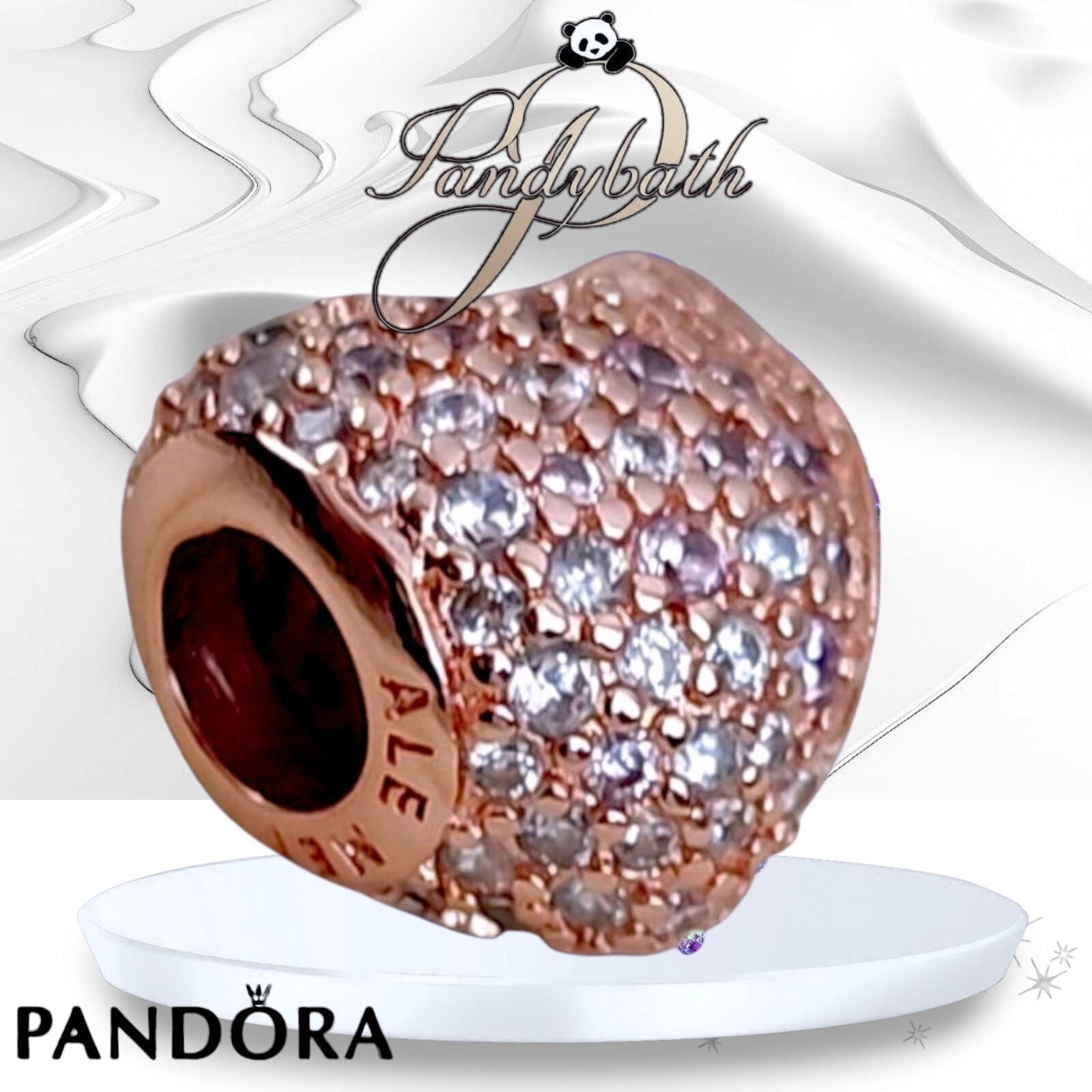 Pandora Rose Charm 787894NPOMX Gleaming Ladybird Heart Love Ladybug