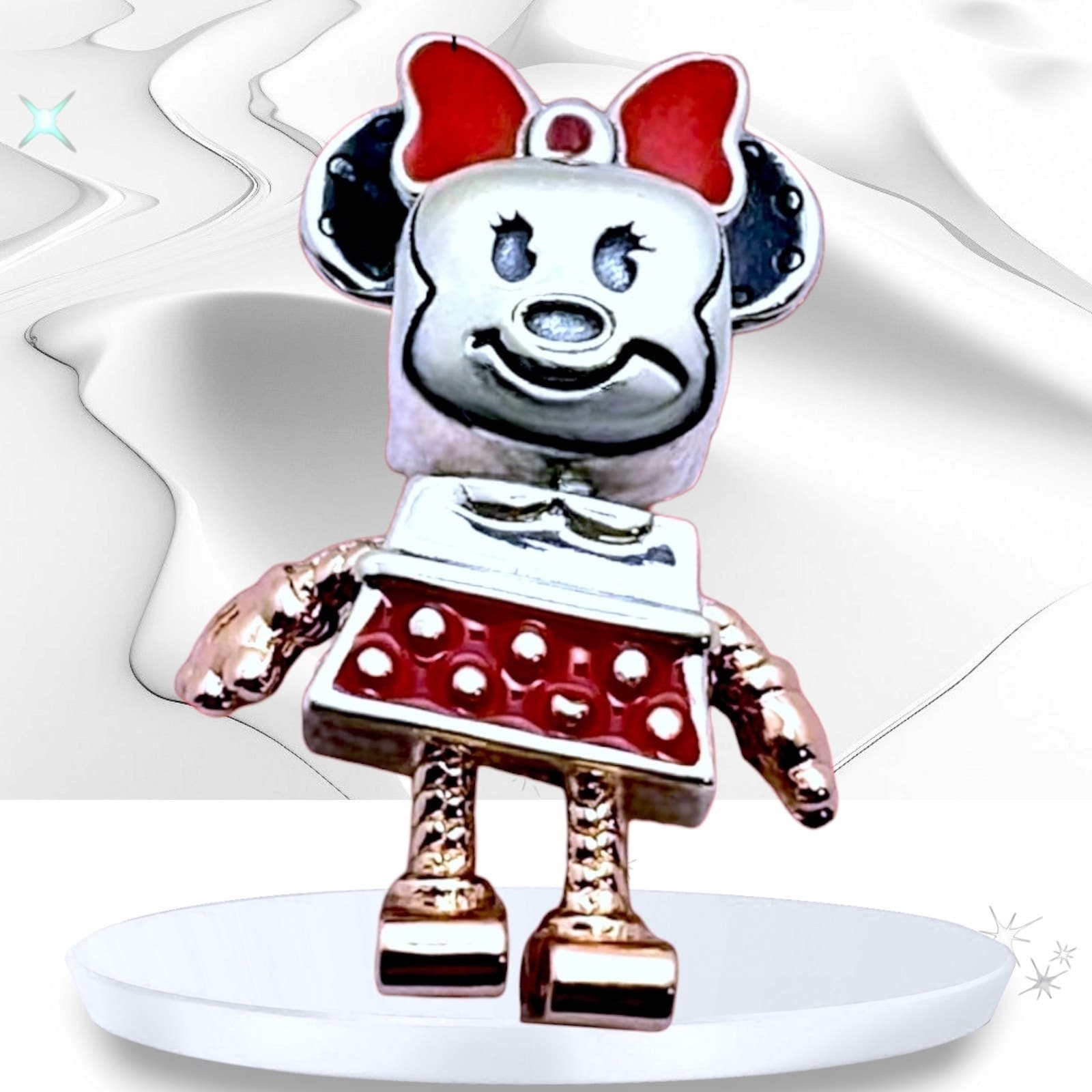 Pandora Disney Minnie Mouse Robot Charm US SELLER
