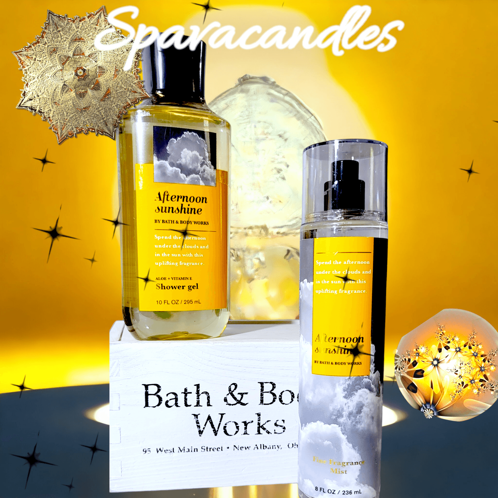 Bath & Body Works Afternoon sunshine Body Mist & Body Wash Gift Set of 2