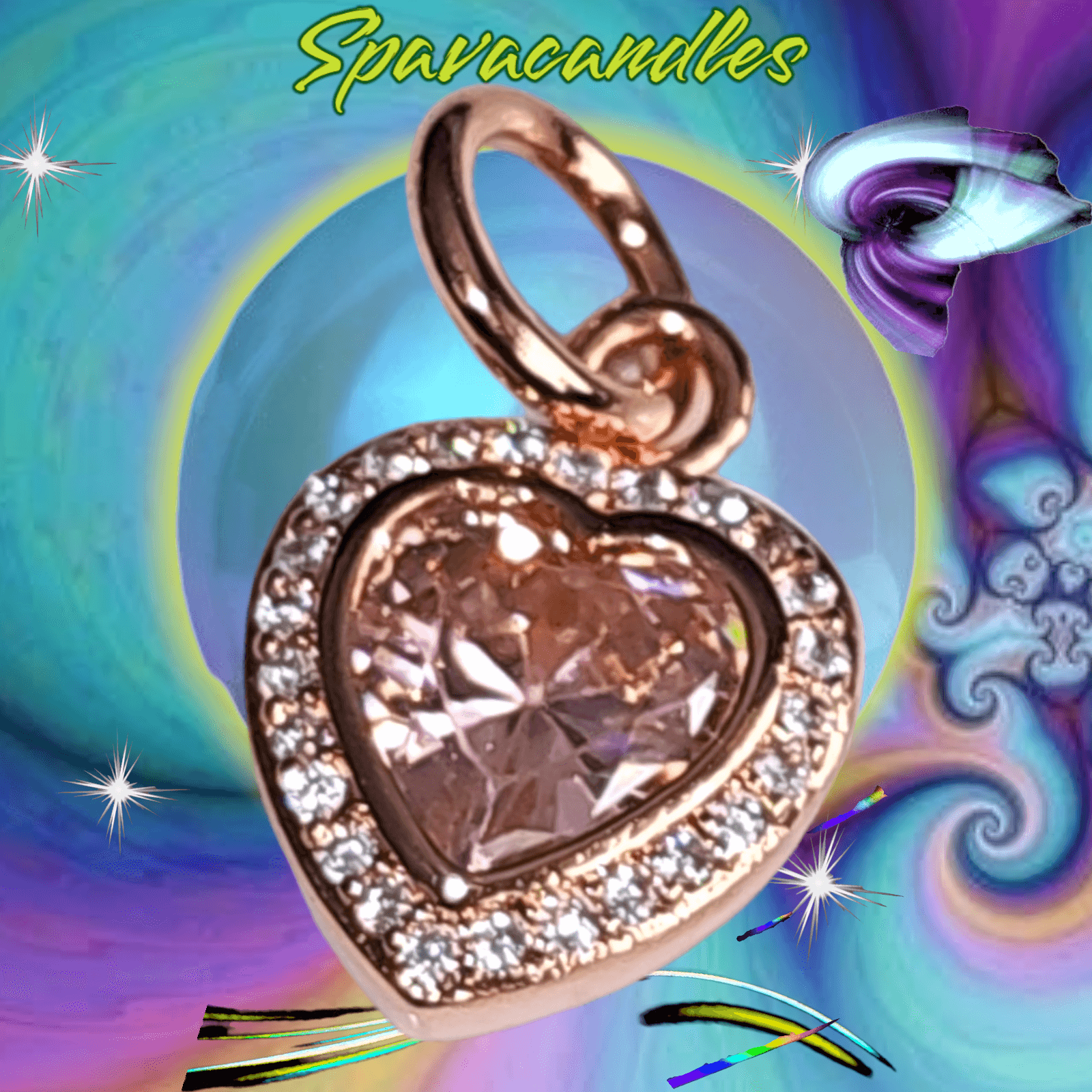 Pandora Sparkling Love Pendant Charm Rose Collection #380366PCZ US Seller