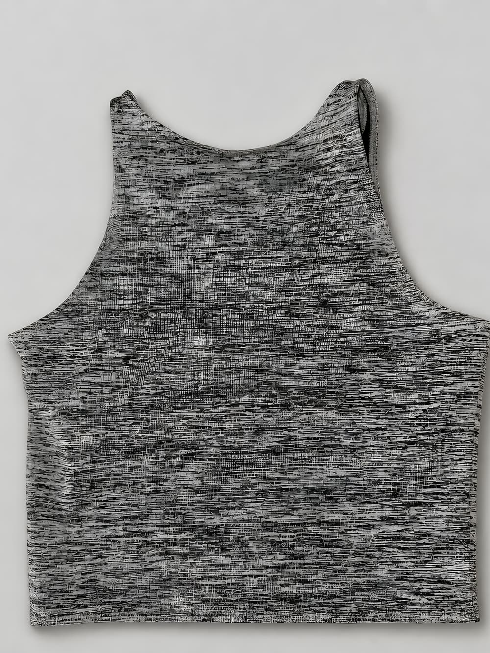 Kansas Jayhawks Grey Space-Dye Crop Tank with Mascot