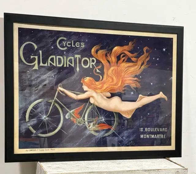 Z Gallerie Cycles Gladiator Framed Art Work