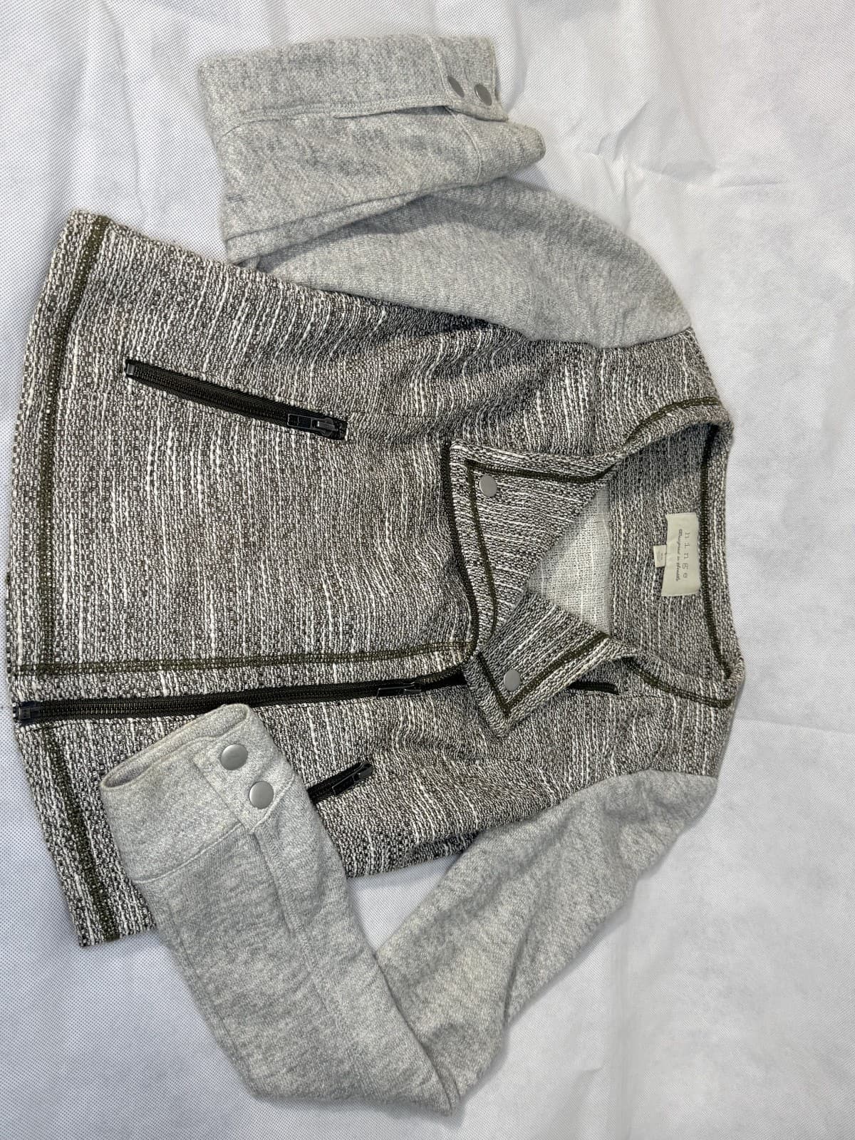 Hinge Tweed Knit & Cotton Women's Blazer Jacket XS