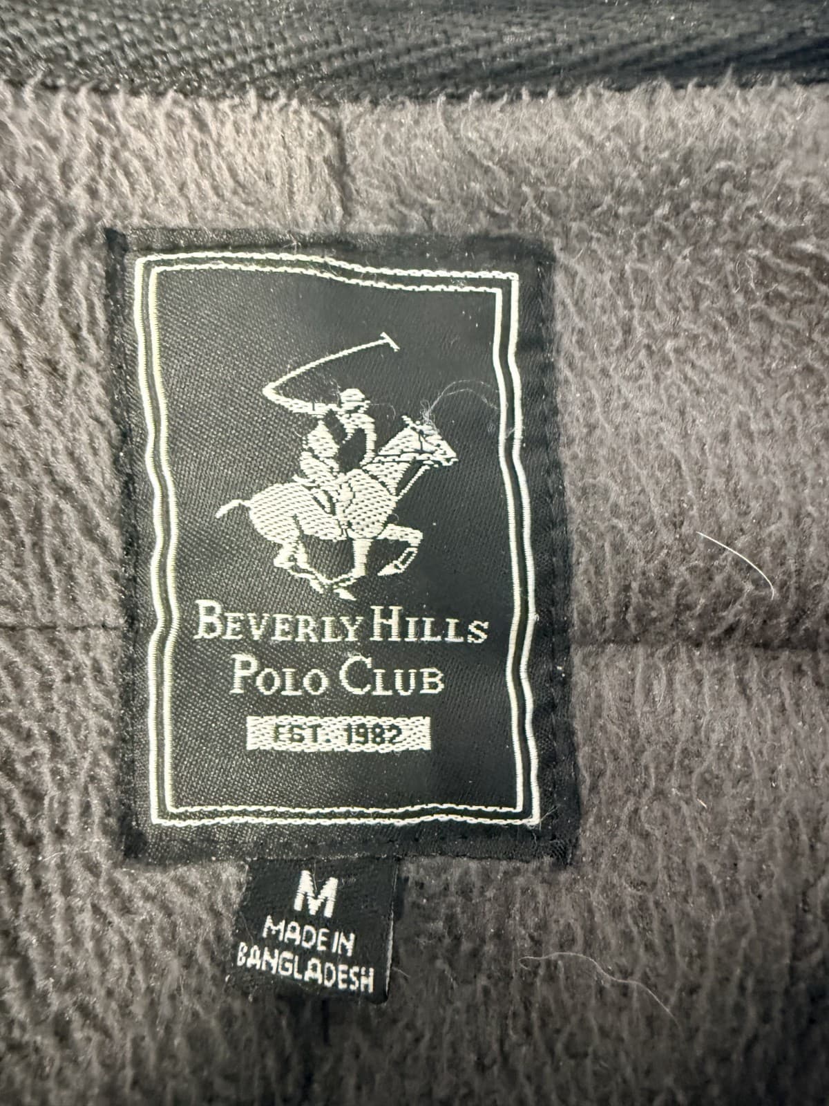 Beverly Hills Polo Club Men's 2X Gray Black Jacket Full Zip Casual
