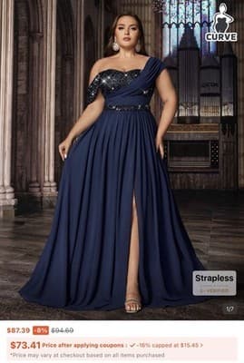 Navy Blue Women’s Evening Gown Shien Sz. 20
