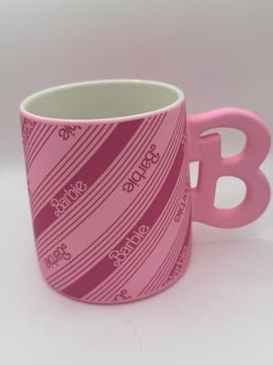 BARBIE Soft Touch Retired Mug/Cup/Ceramic/Stoneware 21oz Pink Classic