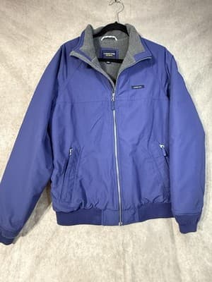 Lands’ End Squall Jacket Men’s M Blue Full Zip Fleece Lined Classic