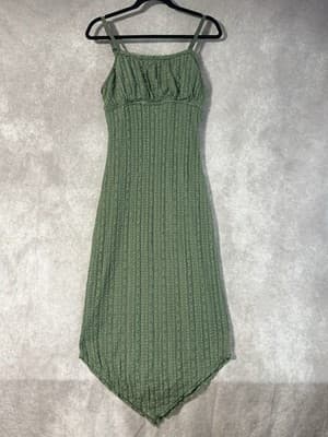 No Boundaries Women’s Size M Green Lace Spaghetti Strap Dress