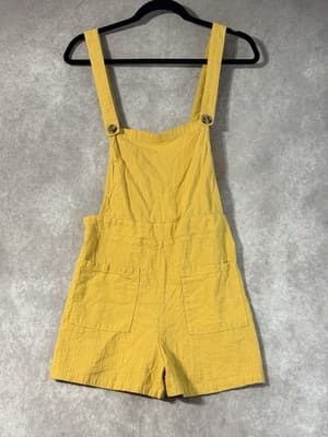Shien Teen Mustard Yellow Overall Shorts. 16Y (M)