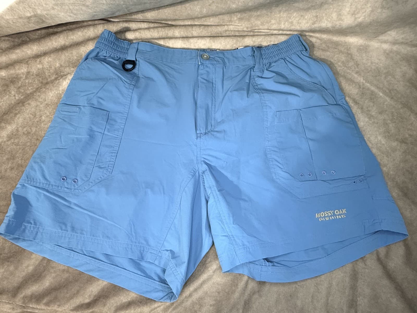 Mossy Oak Men’s Athletic Fishing Shorts Size XXL Blue Outdoor Summer