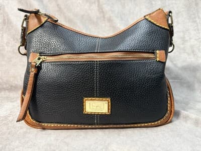 Boc Leather Purse. Black And Brown Gold Hardware
