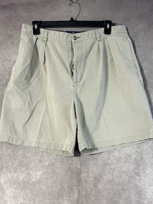 Tommy Hilfiger Men’s Pleated Chino Golf Shorts Size 38 Stone Classic Fit