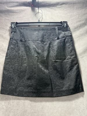 NWT NEW Forever 21 black mini skirt size S Jacquard textured short