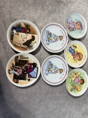 Vintage Set Of 7 Special Memories Plates Mothers Day 80s