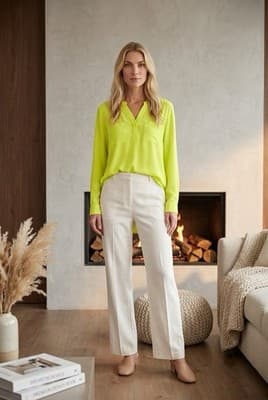 NWT Nine West Blouse Mojito Color Women’s Size M Long Sleeve 3 Button