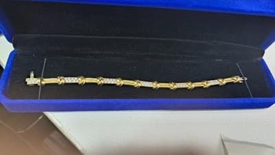 Gold-Diamond Bracelet 48 Diamonds 2.40 Carat T.W. 14K Yellow Gold 18 (GJE003759)