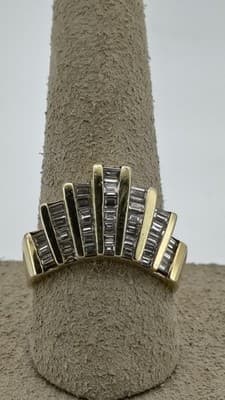 Lady's Diamond Cluster Ring 40 Diamonds 1.20 Carat T.W. 14K Yellow G (GJE003752)