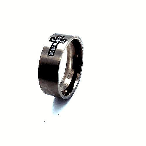 Gent's Ring Silver Titanium 4.92g (GJE003715)