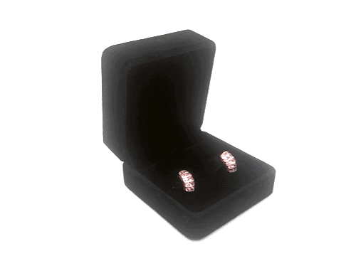 Pink Sapphire Gold-Stone Earrings 14K Yellow Gold 2.52g (GJE003520)