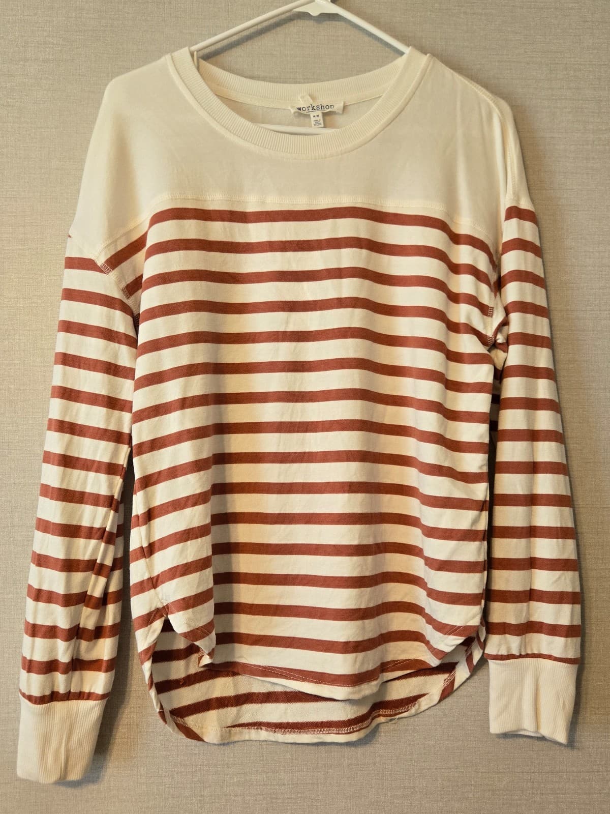 Workshop Republic Clothing Striped Long Sleeve Shirt Size M, Item #1023