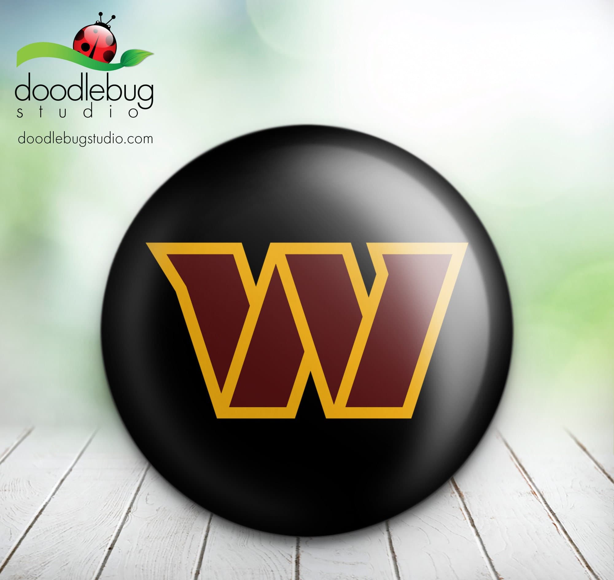 Washington Commanders “W” Black Background - Button Pin