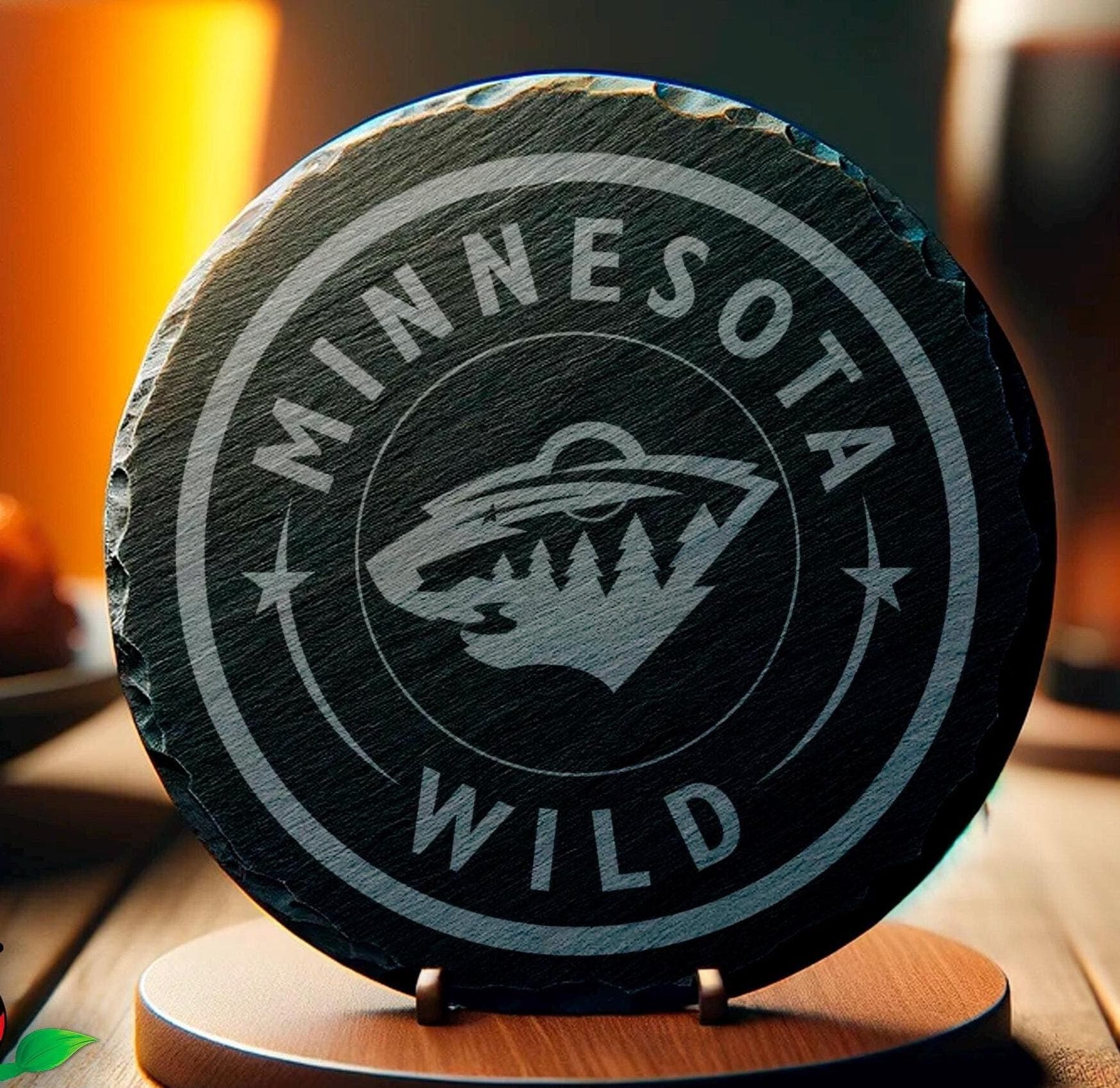 Minnesota Wild Coaster, NHL Team Coaster, Sports Lover Gift, Hockey Fan Coaster, Drink Coaster Set, Gift for Him, Home Decor