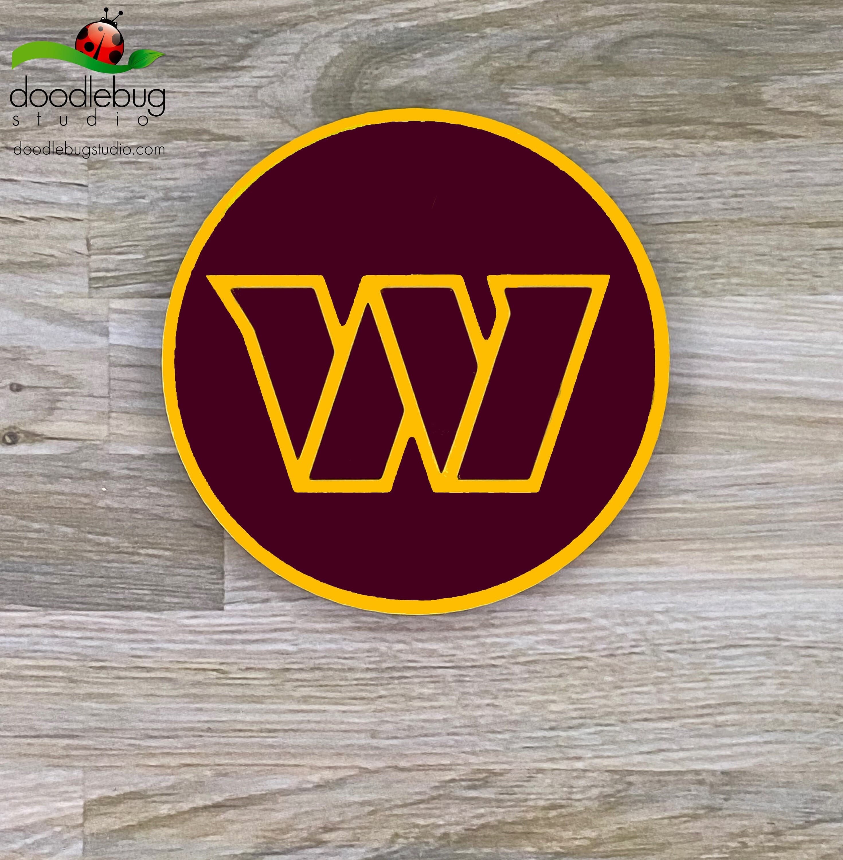 Washington Commanders, W Coaster, NFL, Football Team, Washington DC, Gift, Christmas, Sports, Clubs, NFC East, Burgundy and Gold, D.C.
