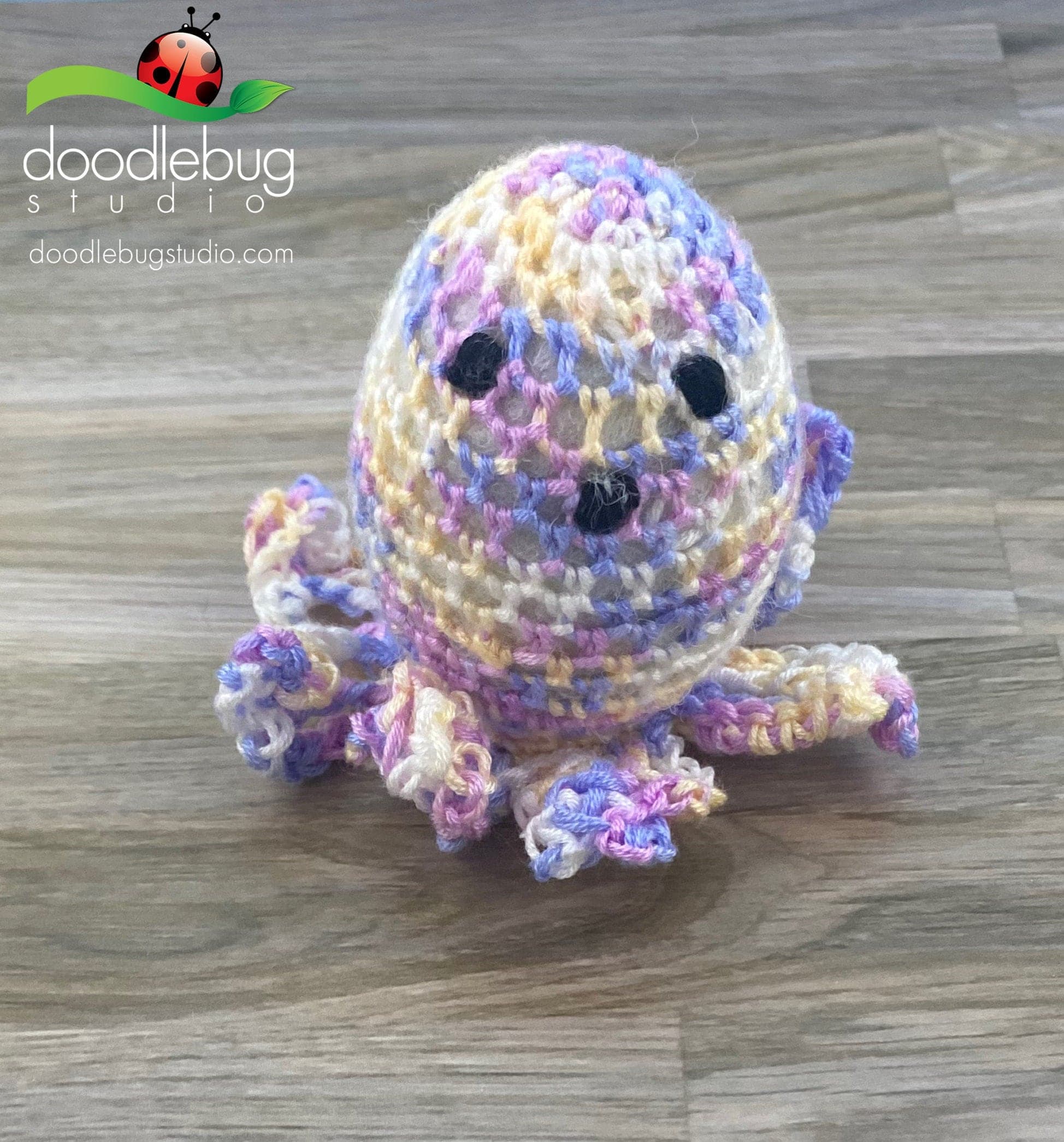 Crocheted Octopus Plushie, Eco-Friendly Amigurumi Stress Ball