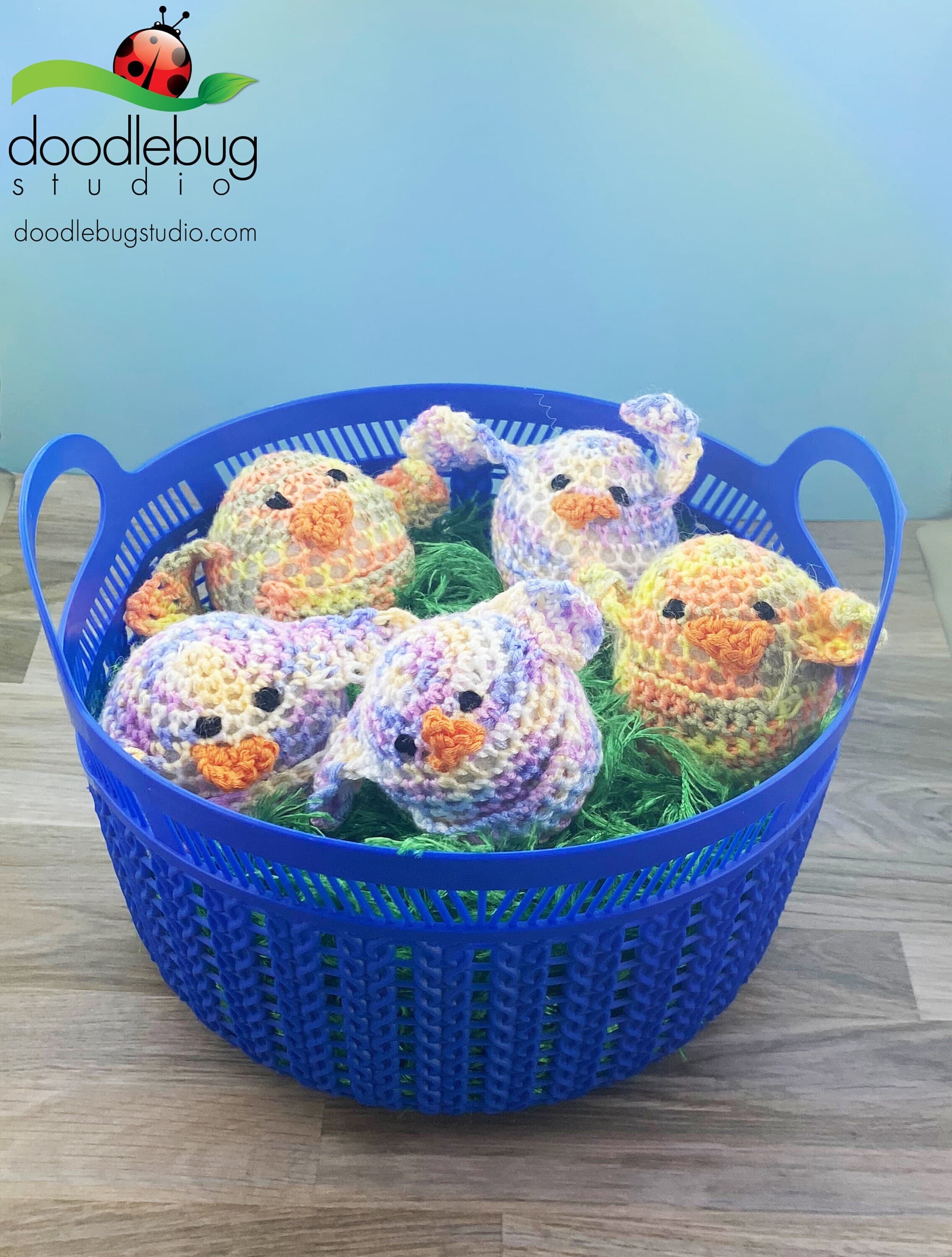Crocheted Bamboo Chick Plushie, Amigurumi Stress Ball, Handmade