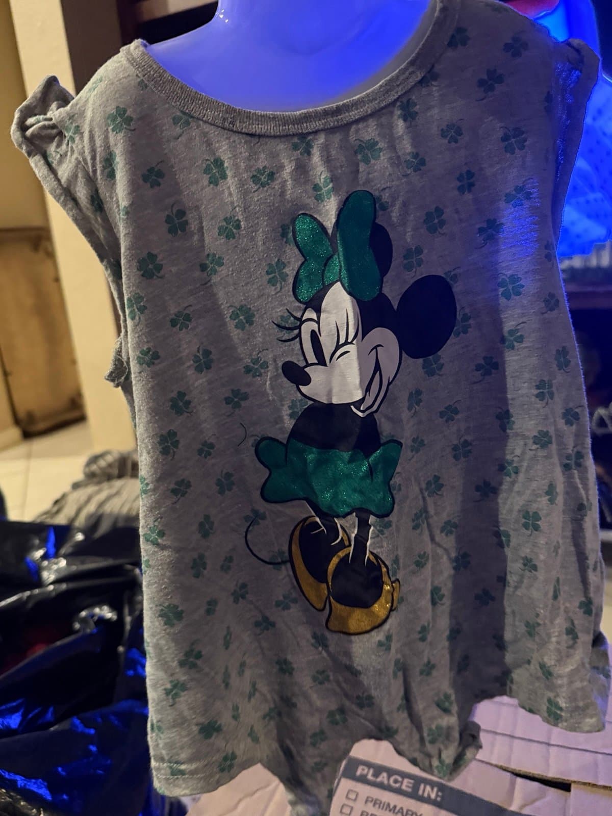 Disney Minnie Mouse Shamrock Top M