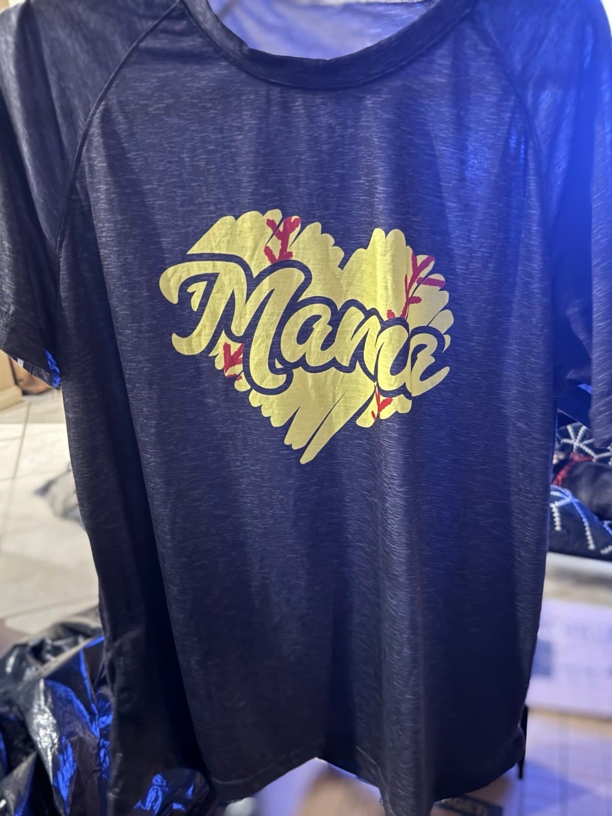 Mama Softball Baseball T-shirt W 2XL