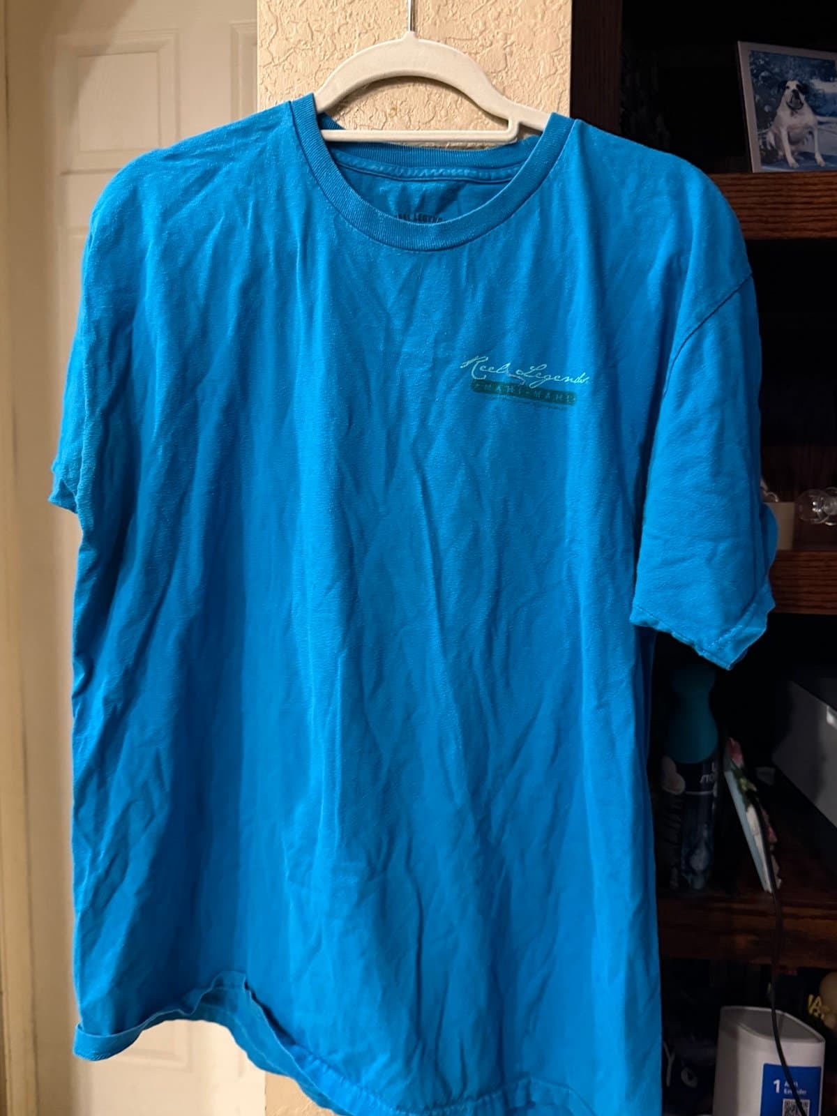 Reel Legends Blue Mahi-Mahi Fish Graphic T-Shirt Large