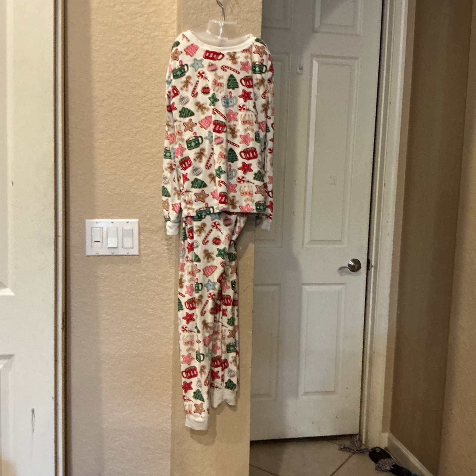 Holiday Time Christmas Gingerbread Pajama Set Size 10