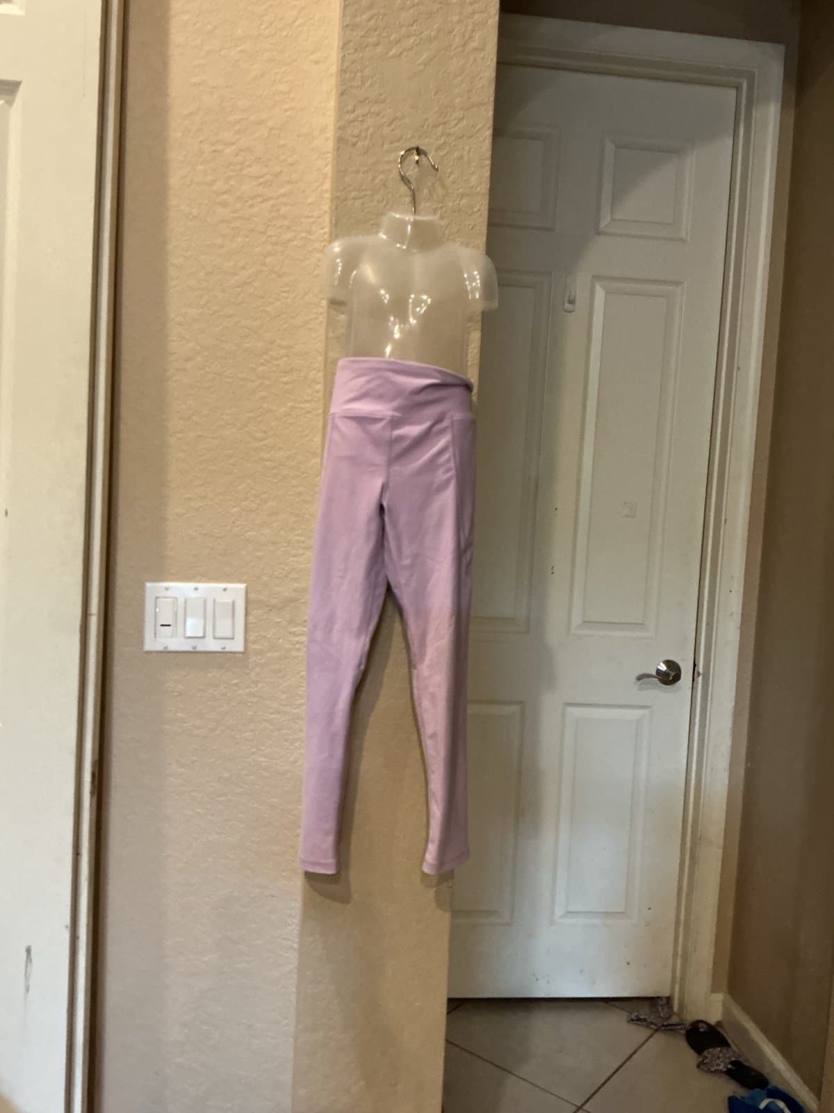 Girls Old Navy Active PowerSoft High-Rise Tie Waist Leggings Light Purple M